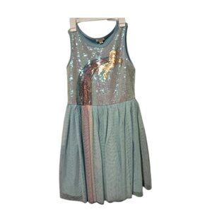 Zhenzi Unicorn Blue and Green Sequin Top